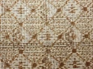 アンティーク　斜め格子模様織り出し本場村山泥大島紬着物